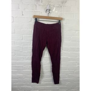 Sundry Women's Yoga High-Waist Skinny Legging Cotton Stretch Burgundy Size 2